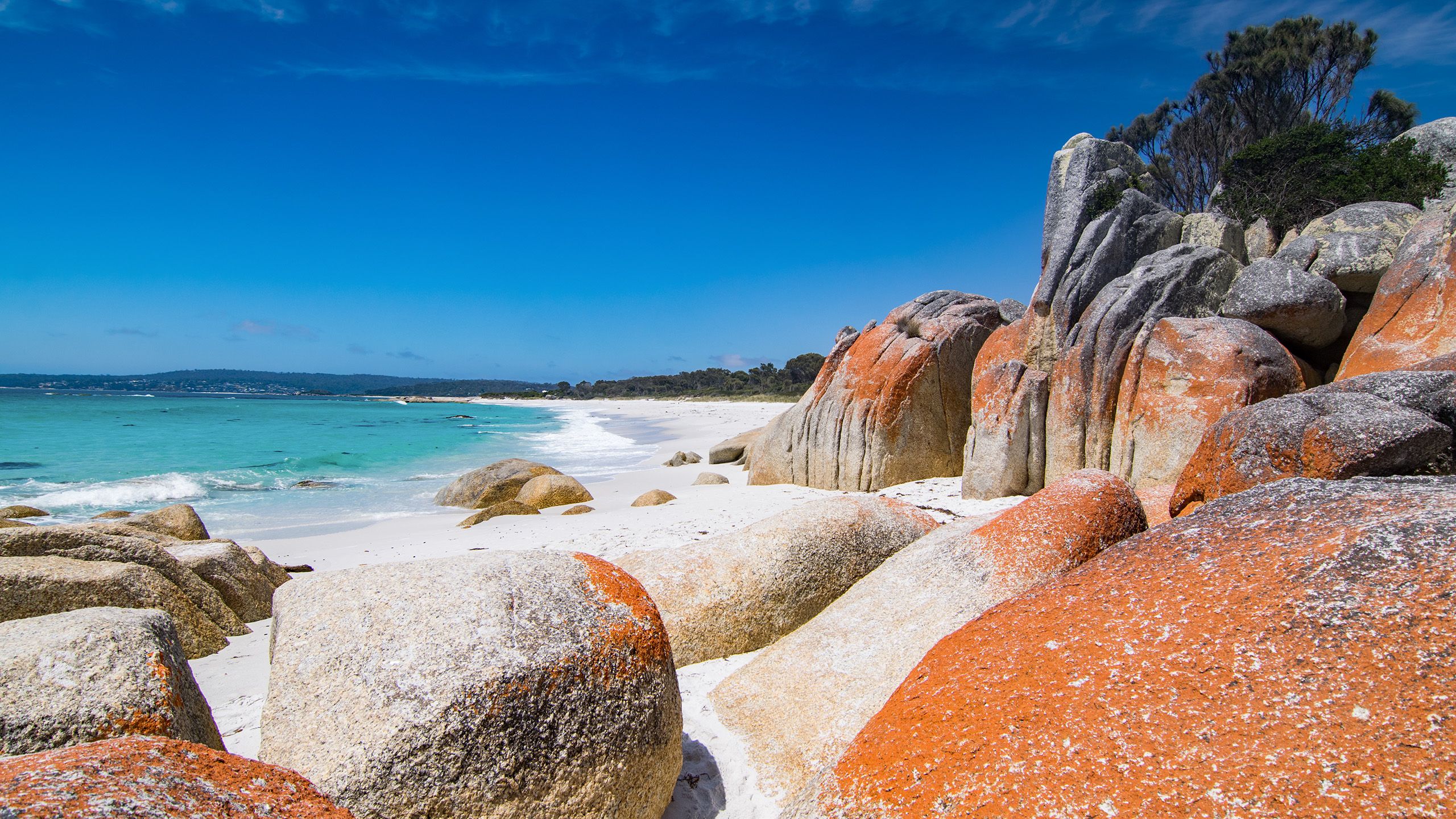 Rock formations at the Bay of Fires